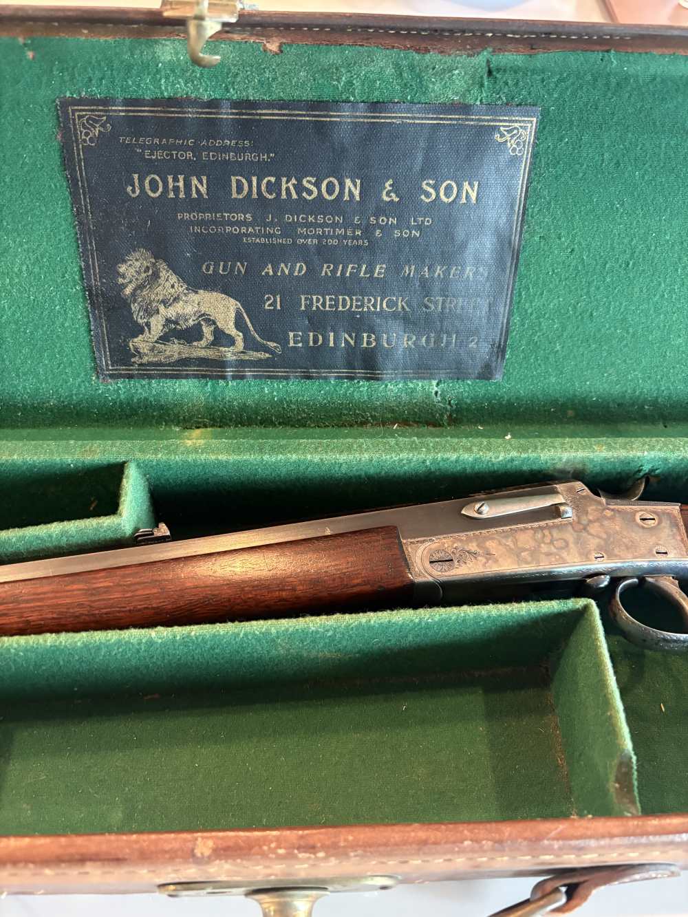 J. DICKSON & SON ROOK RIFLE, .22LR, 26" BARREL *ORIGINAL LEATHER CASE-img-0