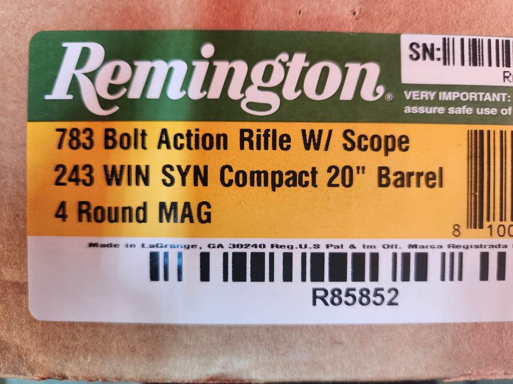 REMINGTON 783 COMPACT 243WIN R85852 NEW, OLD STOCK! PENNY AUCTION!-img-15