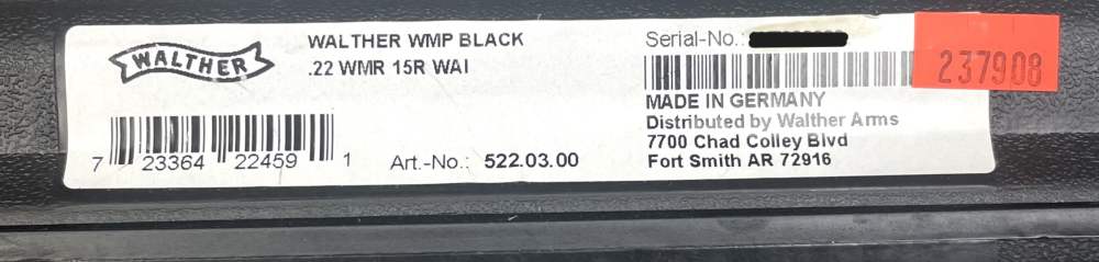 Walther WMP 4.5” 22WMR – Black-img-4
