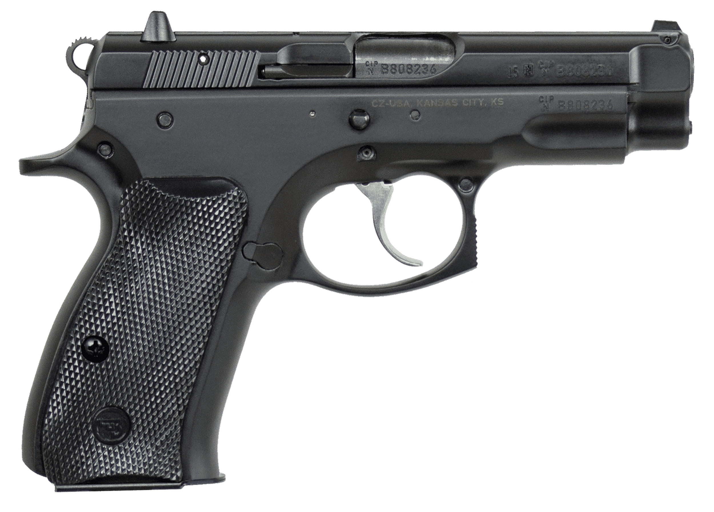 CZ-USA 01190 75 Compact 9mm Luger 10+1 3.75" Black Steel Barrel & Serrated-img-0