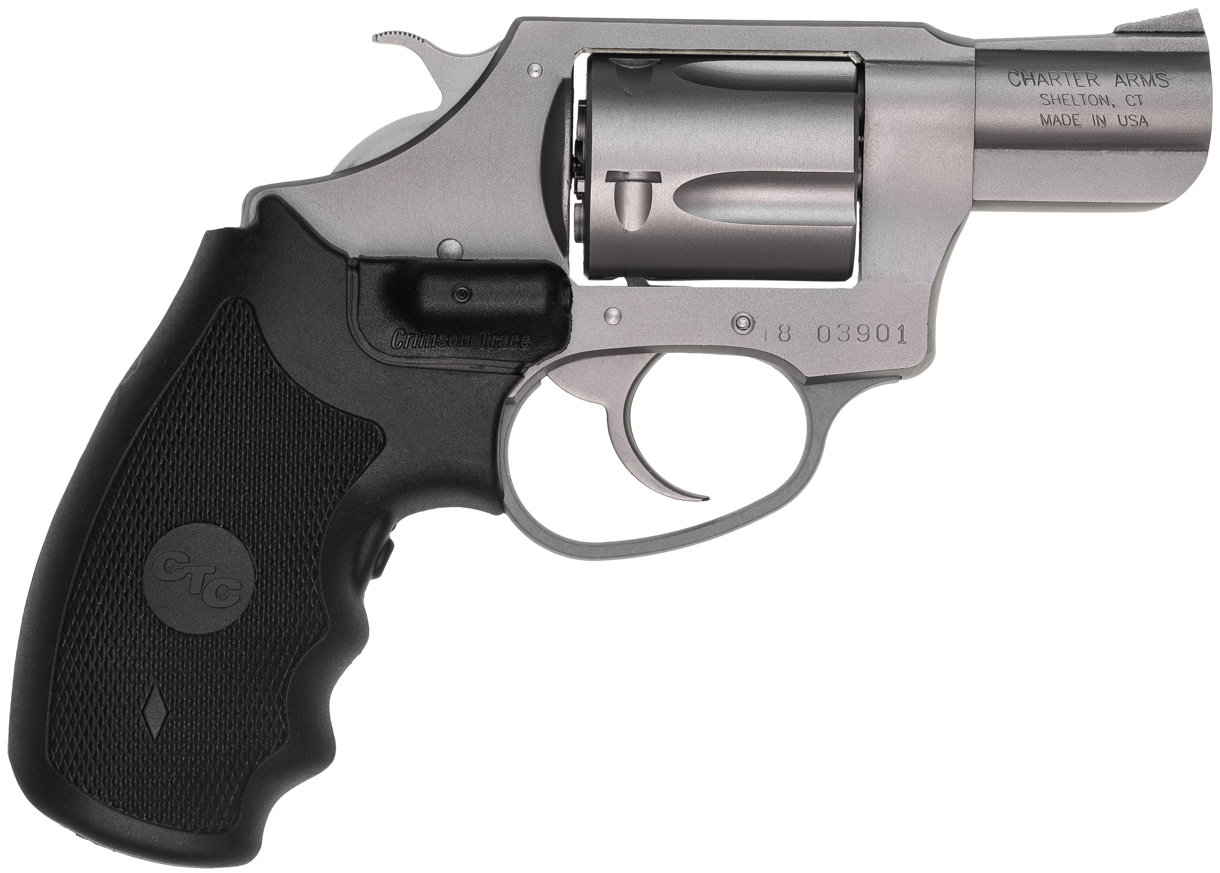 Charter Arms 73824 Undercover Small 38 Special, 5 Shot 2" Matte Stainless S-img-0