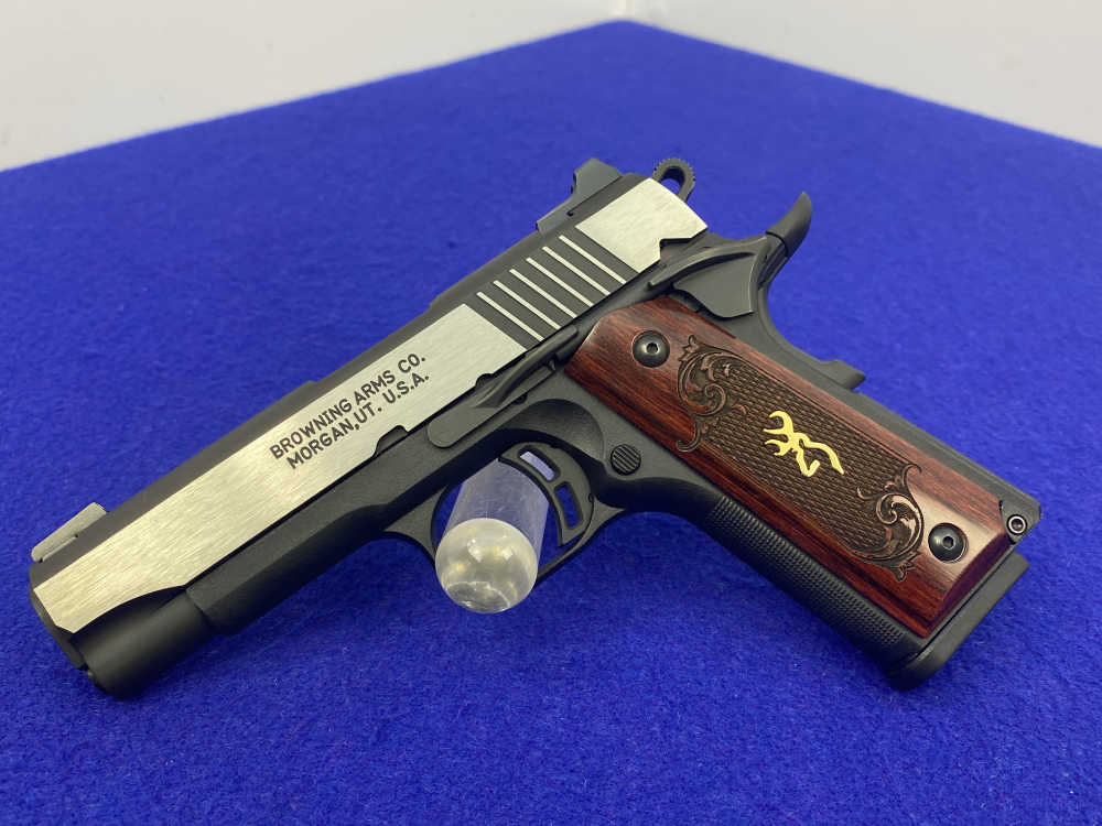 Browning 1911-380 Black Label Medallion .380 ACP 3.625" *ENGRAVED GRIPS*-img-6