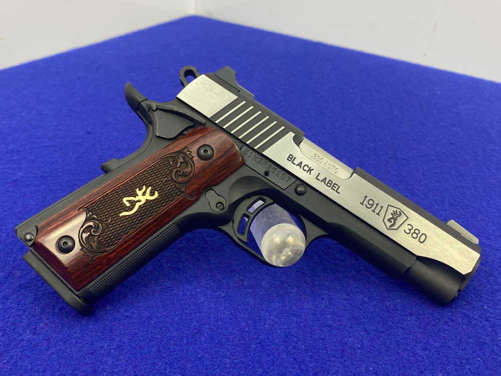Browning 1911-380 Black Label Medallion .380 ACP 3.625" *ENGRAVED GRIPS*-img-10
