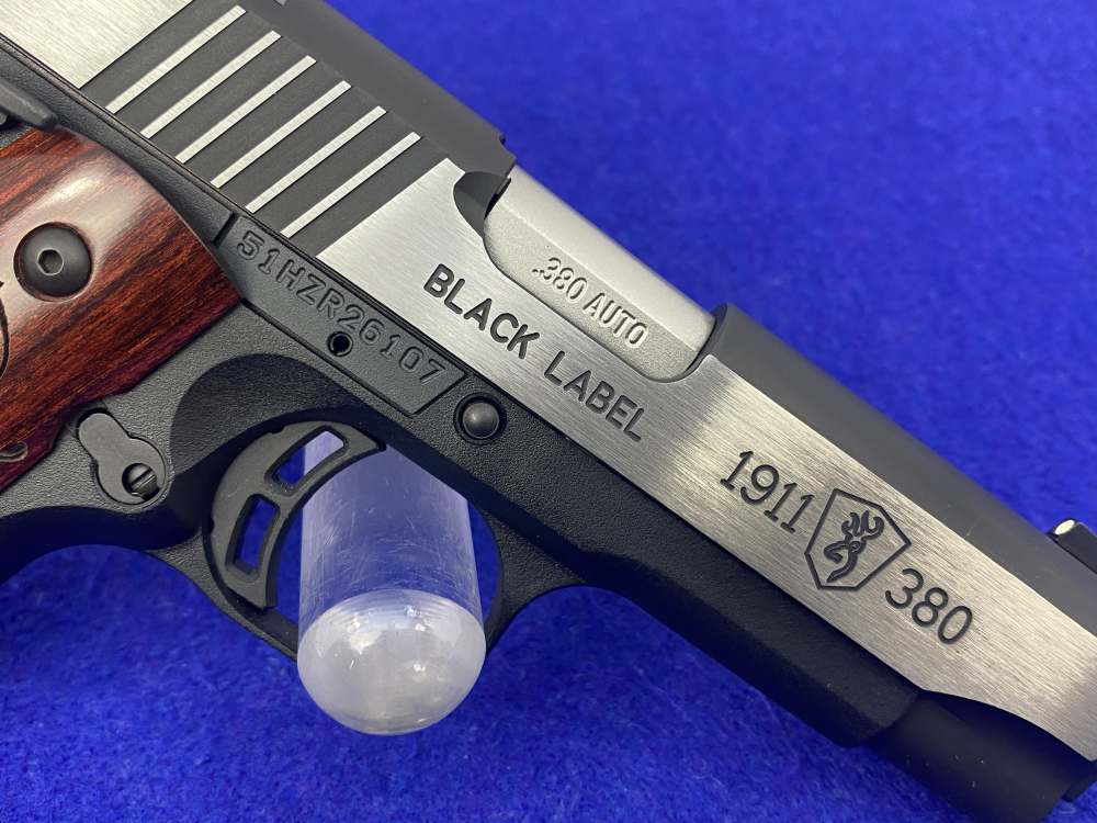 Browning 1911-380 Black Label Medallion .380 ACP 3.625" *ENGRAVED GRIPS*-img-13
