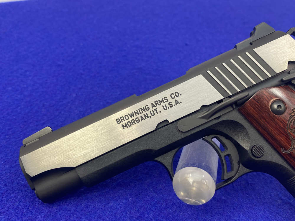 Browning 1911-380 Black Label Medallion .380 ACP 3.625" *ENGRAVED GRIPS*-img-9