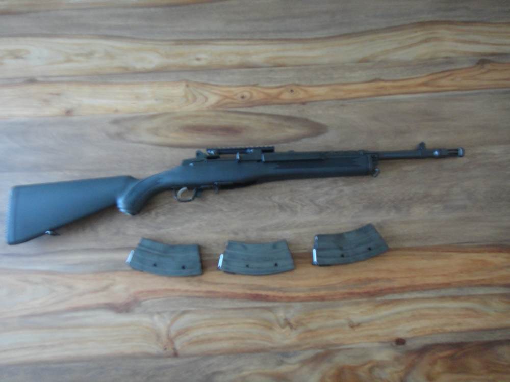 Ruger Mini 30 Ranch Rifle 7.62x39 w/ scope mount & 3 magazines threaded bbl-img-0