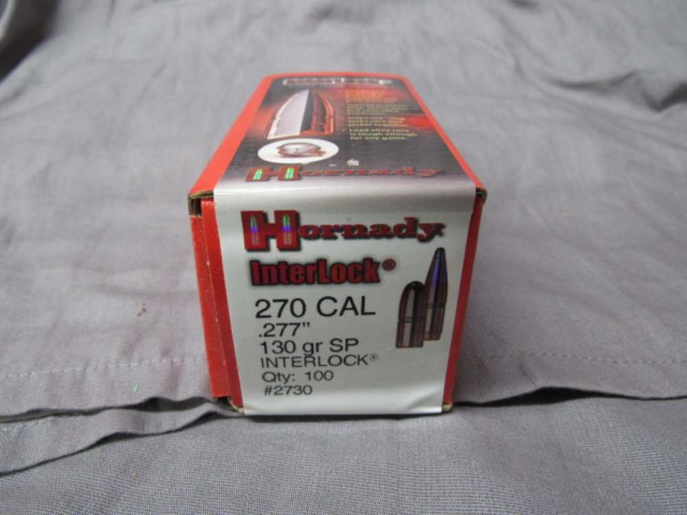 Hornady Interlock 270 Caliber .277" 130 Grain SP Interlock 100 Count #2730-img-0