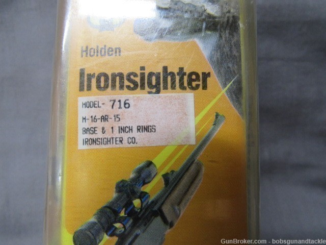 Ironsighter M-16 AR-15 See-Thru Base & 1 Inch Rings w/ Hardware Model 716-img-1