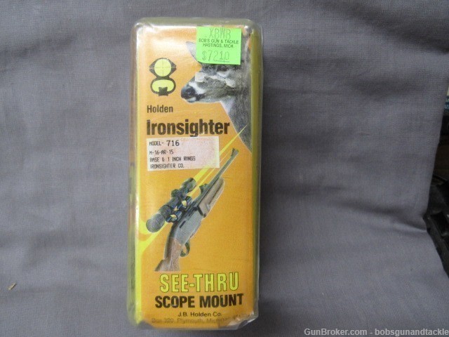 Ironsighter M-16 AR-15 See-Thru Base & 1 Inch Rings w/ Hardware Model 716-img-0