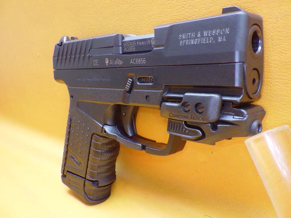 Walther PPS M1 9mm 3.2" Bbl Black Crimson Trace Laser 3-Dot Sights MFG 2008-img-2