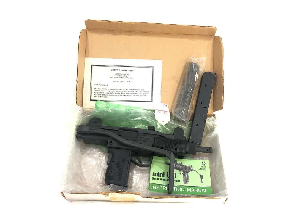 Factory Original LNIB Vector Arms Mini Uzi 9mm Transferable Submachine Gun-img-0