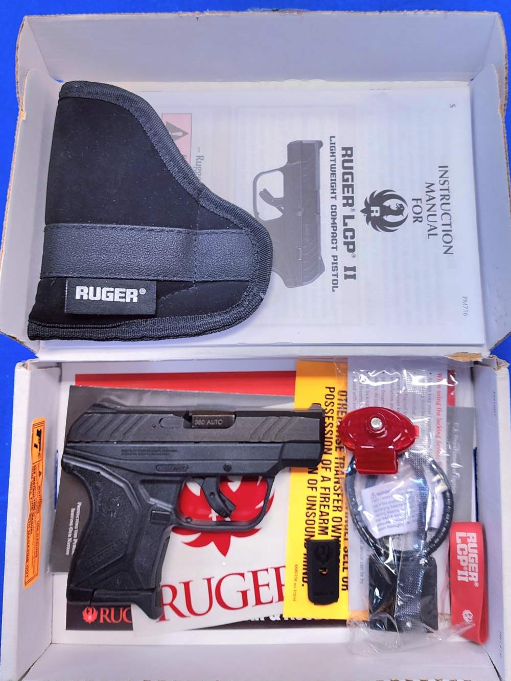 RUGER LCP II .380 ACP 2.75" IN BOX W/ POUCH & MANUAL-img-0