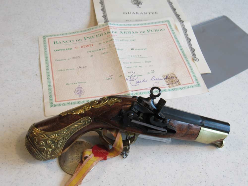 1972 Unfired Nice Santa Barbara Miquelet Flintlock No Resv-img-0