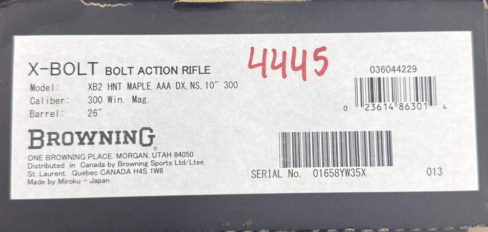 New! Browning X-Bolt 2 Hunter Maple 300 Win Mag 26" Barrel 036044229-img-8