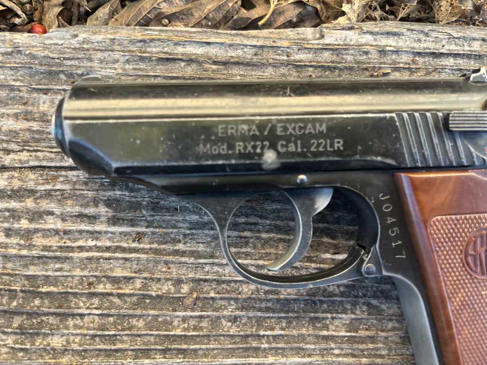 Erma RX22 PPK Style 22 LR *CRACKED SLIDE* PENNY NO RESERVE! .01 $.01 -img-7