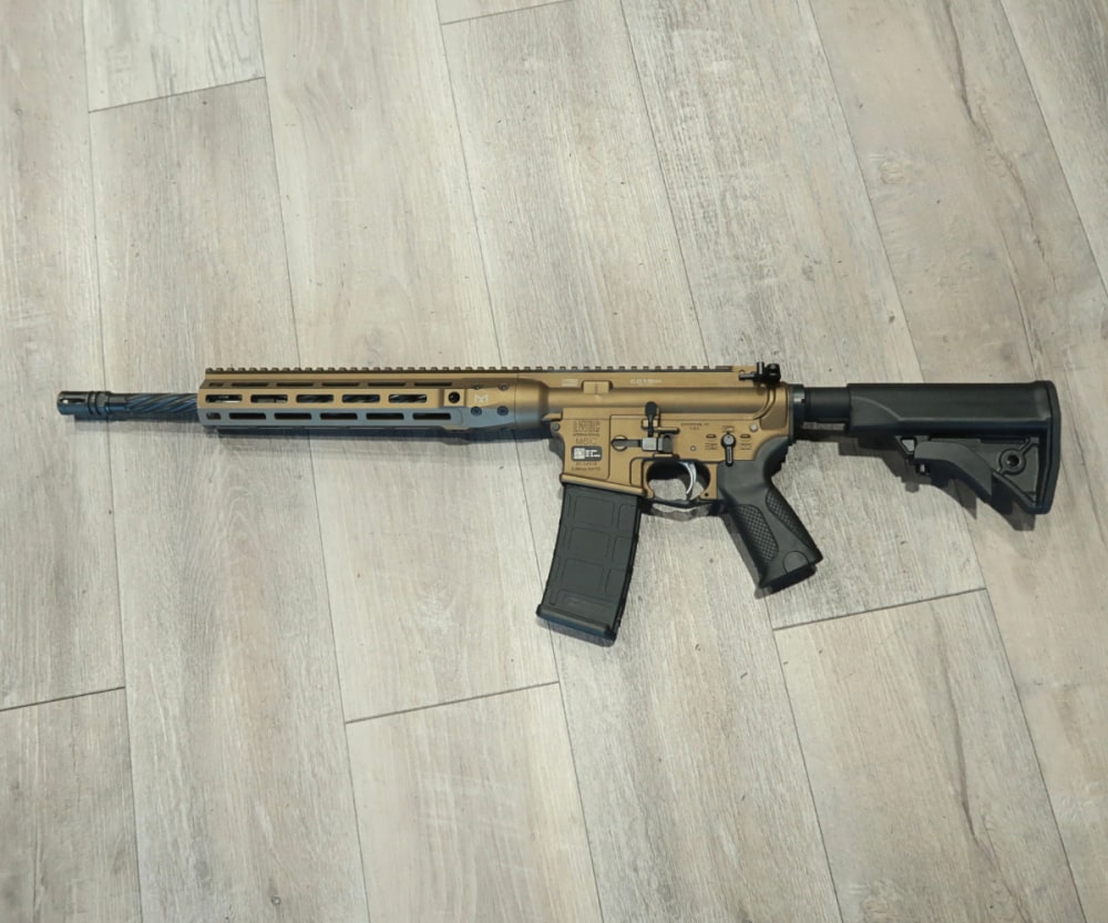 EXCELLENT LWRC M61C 5.56mm 16" Semi-Auto Rifle Bronze AR15 AR-15-img-6