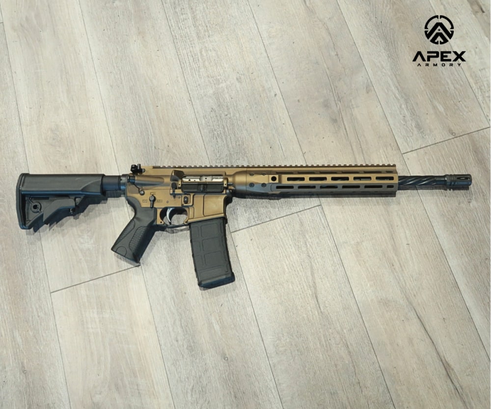 EXCELLENT LWRC M61C 5.56mm 16" Semi-Auto Rifle Bronze AR15 AR-15-img-0