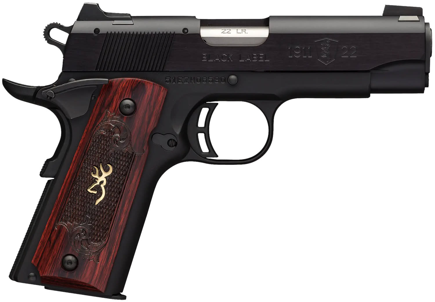 Browning 051852490 1911 Black Label Medallion Compact 22 Lr 10+1, 3.63" Tar-img-1