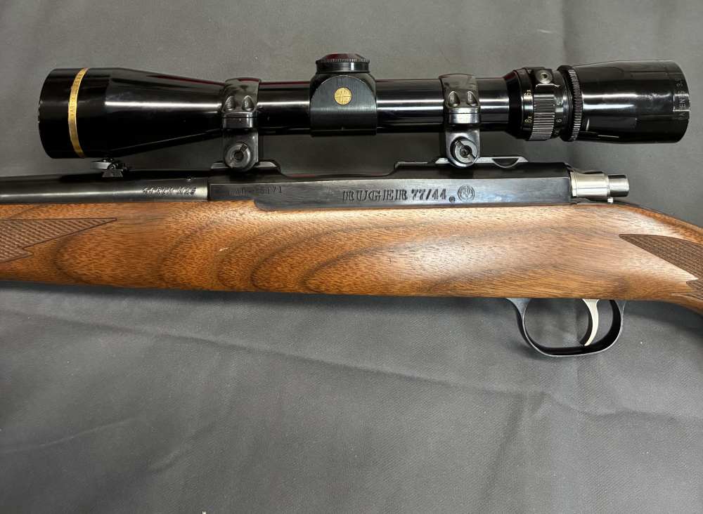 Ruger 77/44 44Mag 18” Walnut Polished Blue w/ Leupold -img-11