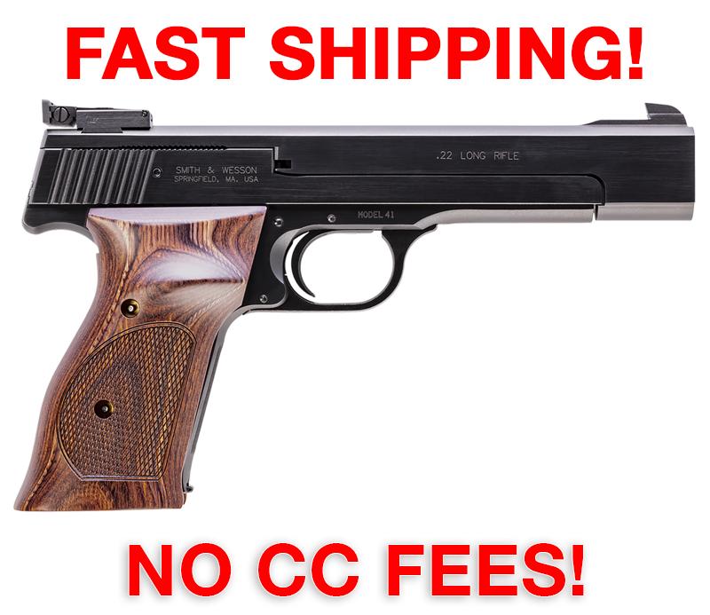 S&W M41 Handgun .22 LR 10rd Magazine 5.5in Barrel Adj Sight Wood 130511-img-0