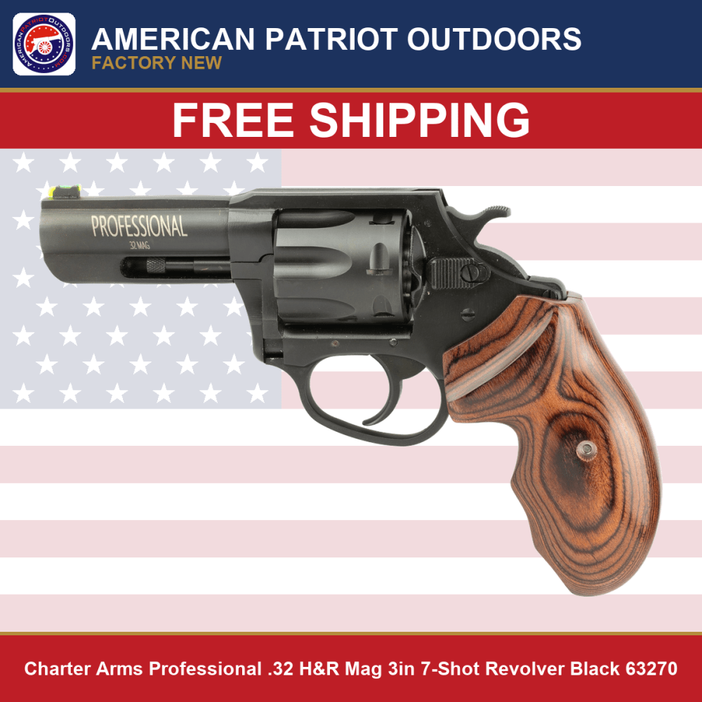 Charter Arms Professional .32 H&R Mag 3in 7-Shot Revolver Black 63270-img-0