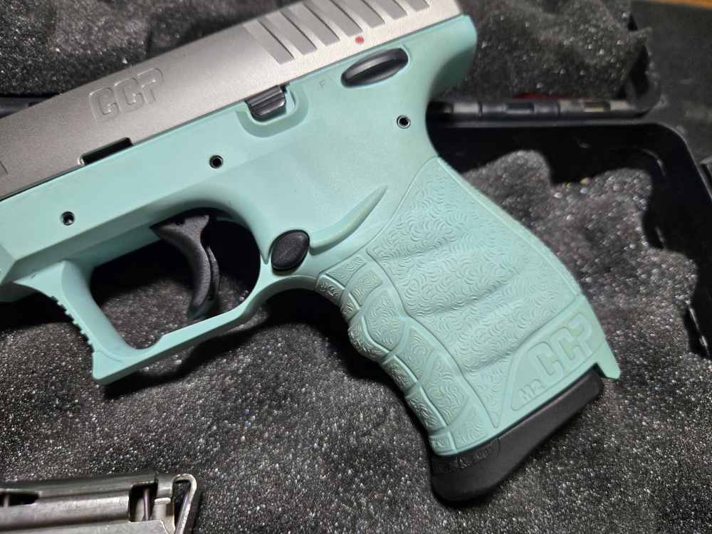 German Walther Stainless/ Angel Blue CCP M2 9MM Pistol-img-2