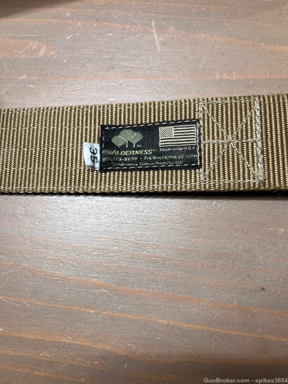 Wilderness original instructor belt 35in 5 stitch 1 3/4in coyote-img-4