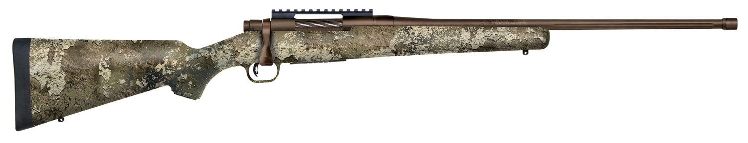 Mossberg 28044 Patriot Predator 243 Win 5+1 22" Brown Cerakote 4.49" Flu-img-1