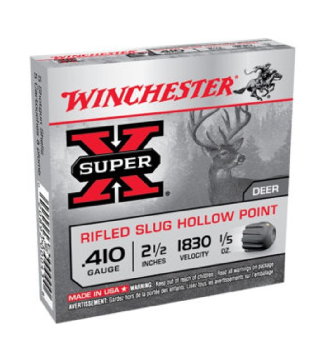 Winchester Super X 410 2.5" 1/4oz Rifled Slugs 5 Pack .410 2 1/2" Slug-img-0