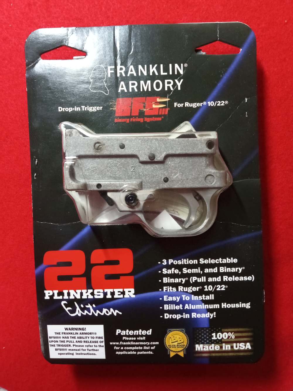 Franklin Armory BFSIII® 22-C1-P Binary Trigger Assembly for Ruger 10/22-img-0