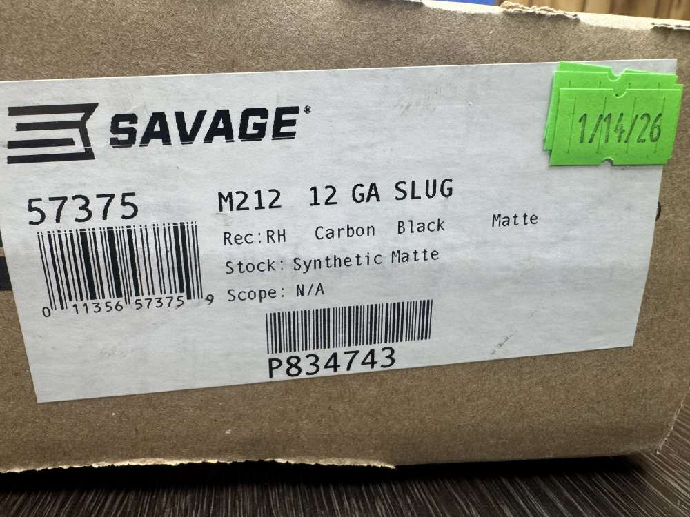NEW Savage 212 Slug 12Ga 3" 22" Rifled Barrel AccuTrigger .01 NR 57375-img-6