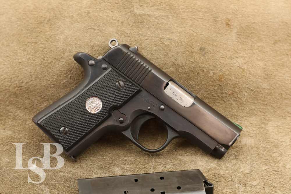 Colt Mustang .380 ACP 2.75" Semi-Automatic Pistol & 2 Mags, MFD 1987-img-0