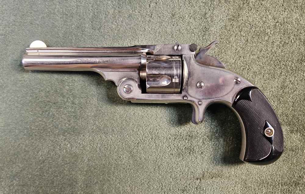 Smith & Wesson Model 1 1/2 Third Model .32 S&W 3.5" SA Revolver Antique-img-0