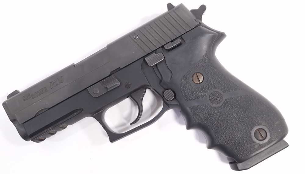 Sig Sauer P220 3.9" Barrel .45 ACP 8+1 Semi-Auto Pistol w/ Mag & Hogue Grip-img-0