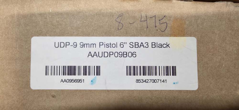 Angstadt Arms UDP-9 Pistol 9mm Luger 15rd Magazine 6in. Barrel Black-img-5