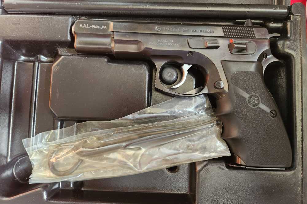 EARLY CZ-85 Pre B Ambidextrous 9mm Pistol w/2 Mags Box Papers & Test Target-img-1