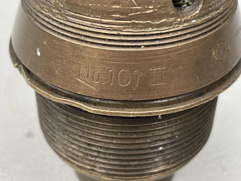 WW1 era No. 101 II Artillery fuze 1916 inert British military-img-1