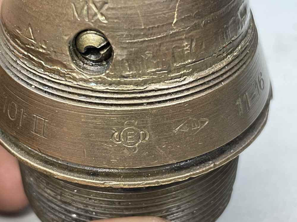 WW1 era No. 101 II Artillery fuze 1916 inert British military-img-2