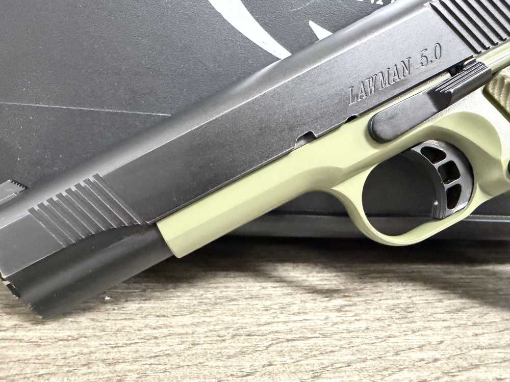 STI LAWMAN 5.0 1911 9MM 5" GREEN FRAME ORIGINAL BOX SINGLE STACK -img-3