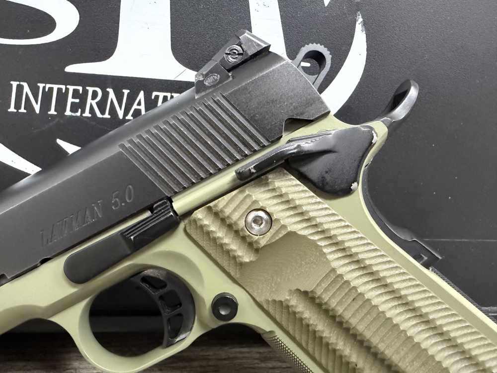 STI LAWMAN 5.0 1911 9MM 5" GREEN FRAME ORIGINAL BOX SINGLE STACK -img-5