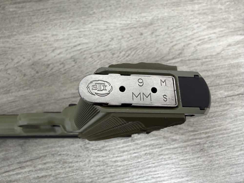 STI LAWMAN 5.0 1911 9MM 5" GREEN FRAME ORIGINAL BOX SINGLE STACK -img-26