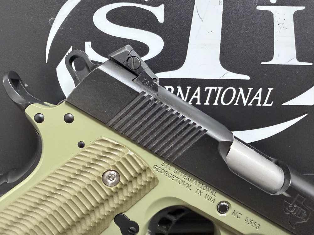 STI LAWMAN 5.0 1911 9MM 5" GREEN FRAME ORIGINAL BOX SINGLE STACK -img-18