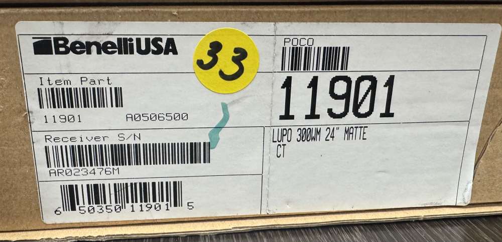 NEW Benelli Lupo Synthetic 300 Win Mag 24" 11901 Threaded .01 NR-img-4