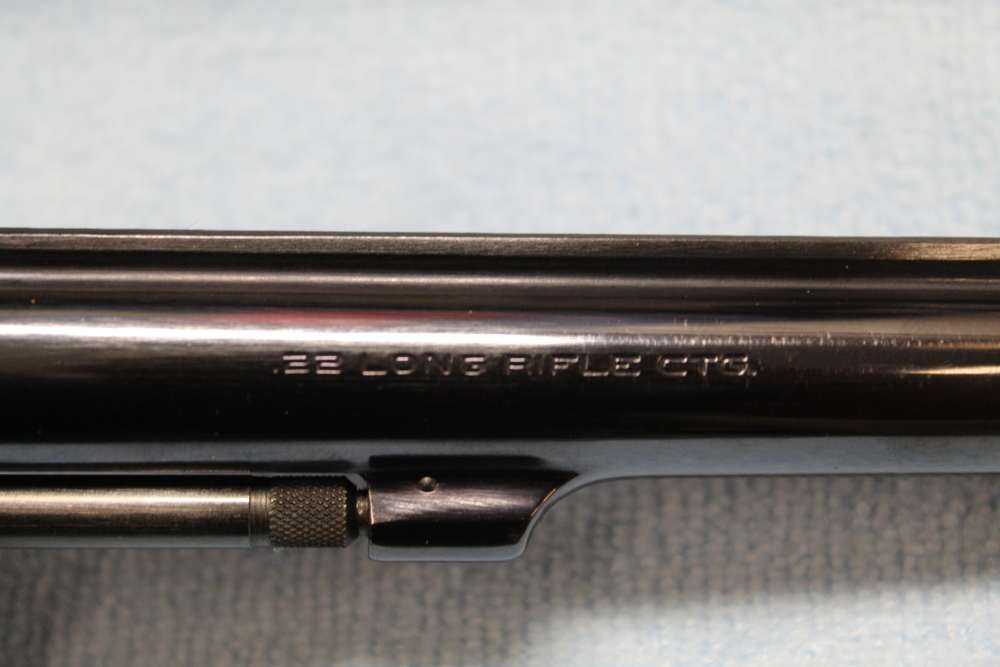 Smith & Wesson Model 17-4, .22 LR 8. 3/8 barrel, blued wood grips-img-22