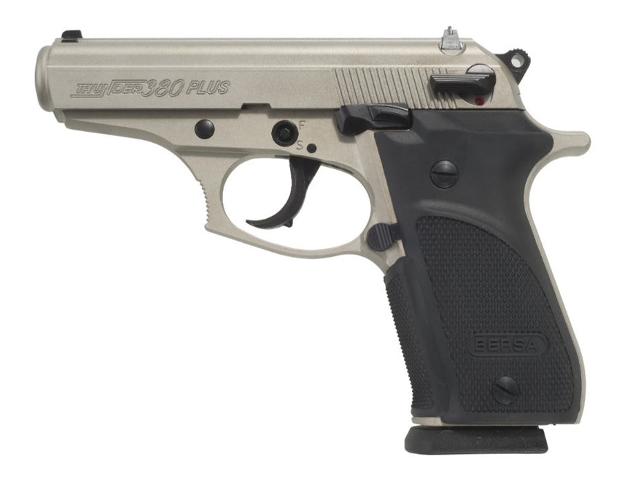 Bersa THUN380PNKL15 Thunder Plus Sub-Compact 380 ACP 15+1, 3.50in Nickel St-img-1