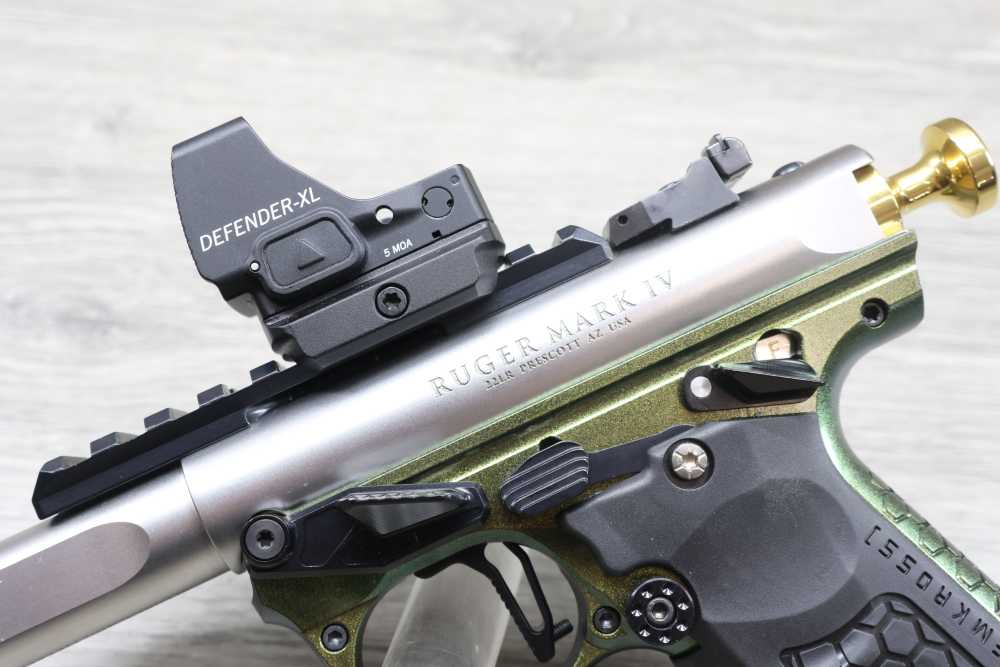 Ruger Mark IV Competition .22 LR - 6.875" Stainless, Vortex Defender XL-img-3