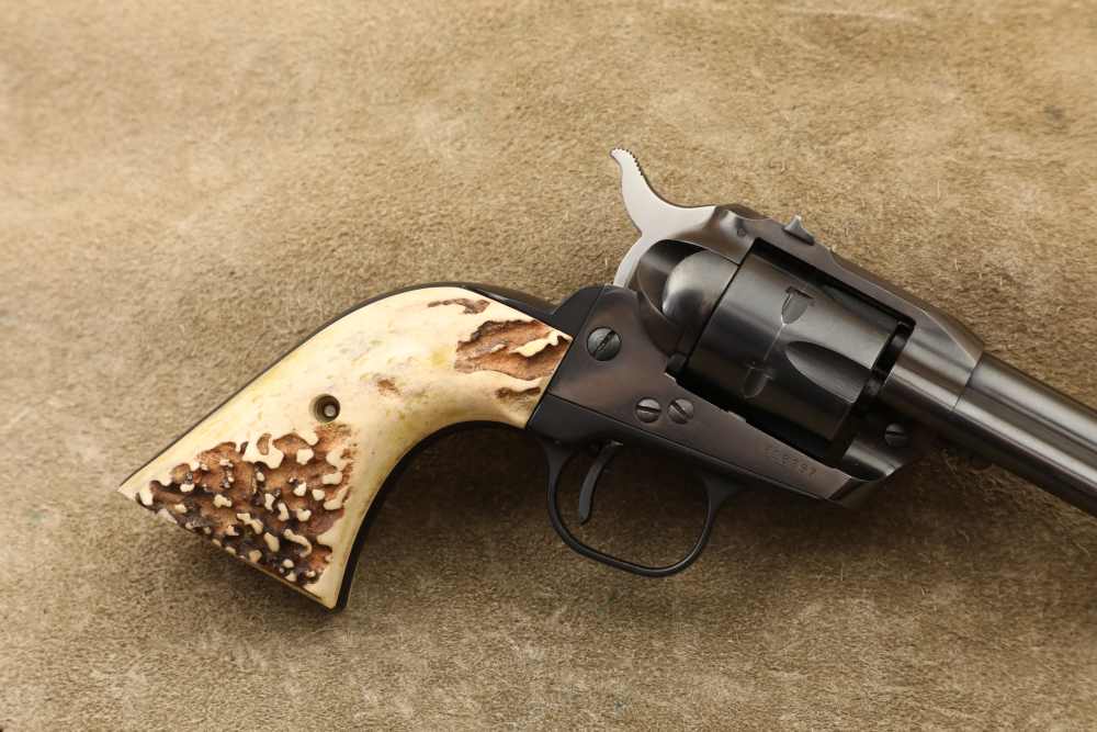 Ruger 3-Screw Old Model Single-Six .22 WMR 6.5" Revolver, Stag Grips, 1960-img-3