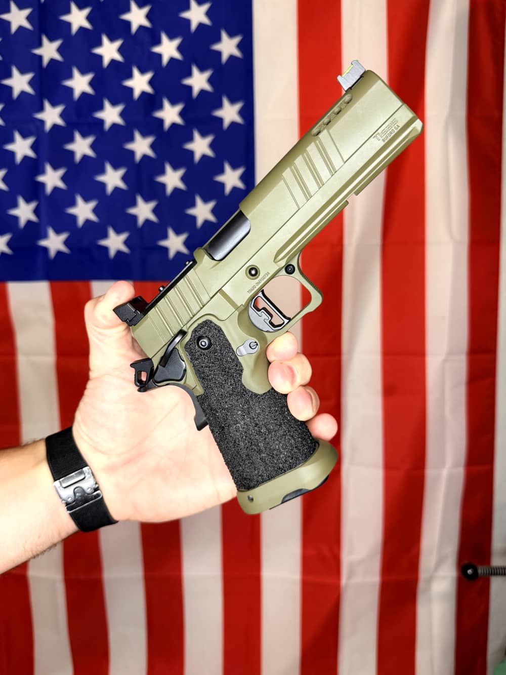 Custom Tisas 1911 Duty 9 DS V8 PORTED CERAKOTE STIPPLE-img-0