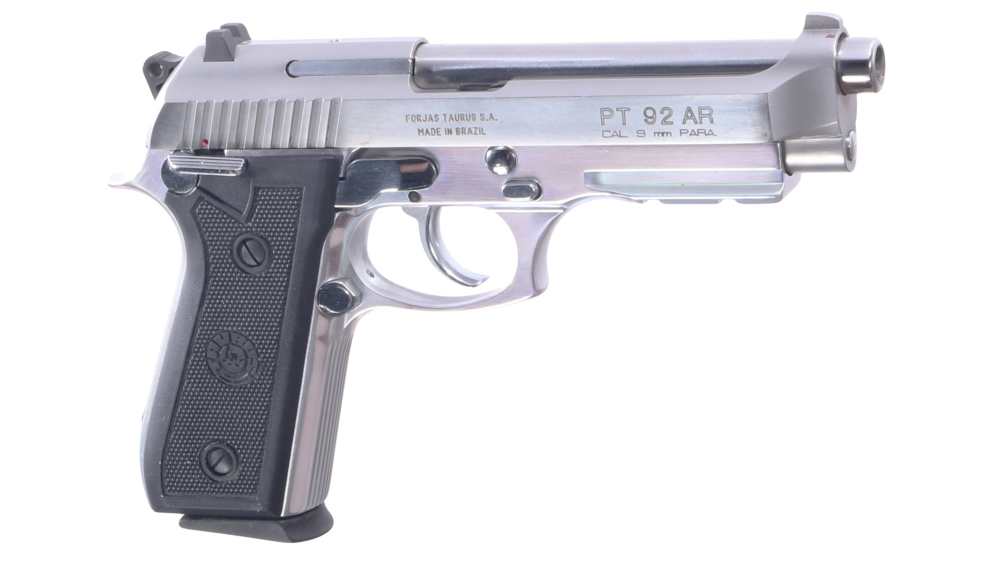 Taurus PT 92 AR 9mm Luger Semi-Auto Pistol 5" 10rd Stainless/Satin-img-5