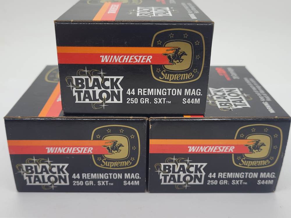 NOS discontinued Winchester Black Talon 44 Mag 60 rounds 3 boxes-img-0